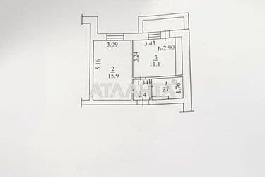 1-room apartment apartment by the address st. Tramvaynaya (area 34,5 m²) - Atlanta.ua - photo 38