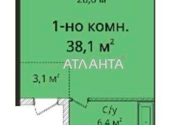 1-room apartment apartment by the address st. Gagarinskoe plato (area 38,1 m2) - Atlanta.ua - photo 4