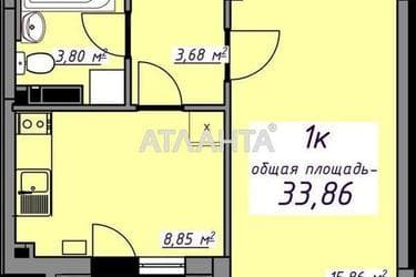 1-room apartment apartment by the address st. Massiv 10 (area 33,6 m²) - Atlanta.ua - photo 13