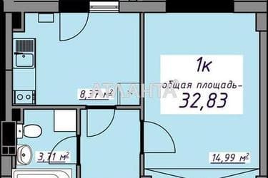 1-room apartment apartment by the address st. Massiv 10 (area 33,6 m²) - Atlanta.ua - photo 13