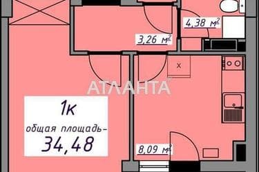 1-room apartment apartment by the address st. Massiv 10 (area 34,2 m²) - Atlanta.ua - photo 14