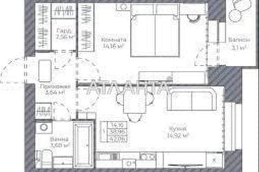 1-комнатная квартира по адресу ул. Каманина (площадь 50 м²) - Atlanta.ua - фото 18