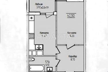 1-room apartment apartment by the address st. Krasnova (area 42,5 m²) - Atlanta.ua - photo 6