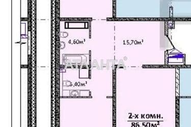 2-комнатная квартира по адресу Гагарина пр. (площадь 86,5 м²) - Atlanta.ua - фото 13