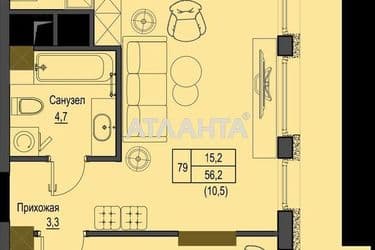 1-room apartment apartment by the address st. Frantsuzskiy bul Proletarskiy bul (area 56,4 m²) - Atlanta.ua - photo 4