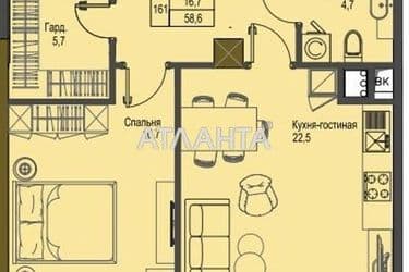 1-room apartment apartment by the address st. Frantsuzskiy bul Proletarskiy bul (area 58,6 m²) - Atlanta.ua - photo 8