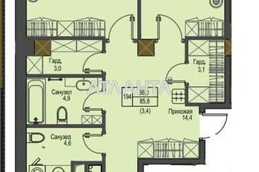 2-rooms apartment apartment by the address st. Frantsuzskiy bul Proletarskiy bul (area 87,1 m²) - Atlanta.ua - photo 10
