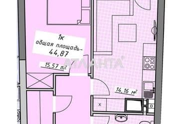 1-room apartment apartment by the address st. Kurortnyy per (area 44,9 m²) - Atlanta.ua - photo 25