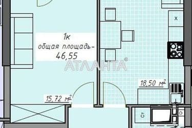 1-комнатная квартира по адресу Курортный пер. (площадь 46,6 м2) - Atlanta.ua - фото 12