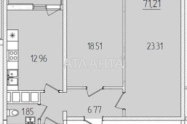 2-кімнатна квартира за адресою вул. Краснова (площа 71,2 м²) - Atlanta.ua - фото 8