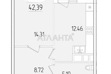 1-room apartment apartment by the address st. Krasnova (area 42,4 m²) - Atlanta.ua - photo 14