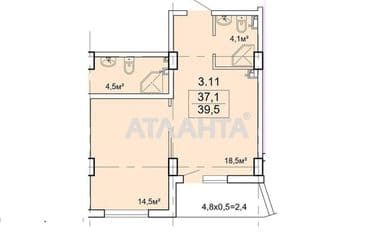 1-room apartment apartment by the address st. Vannyy per (area 39,5 m²) - Atlanta.ua - photo 26