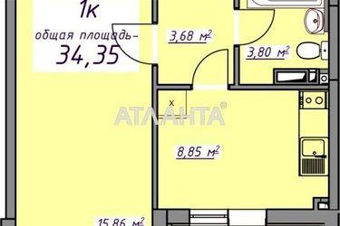 1-комнатная квартира по адресу ул. Массив 10 (площадь 34,2 м²) - Atlanta.ua - фото 14
