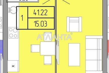 1-room apartment apartment by the address st. Pishonovskaya (area 38,9 m²) - Atlanta.ua - photo 16