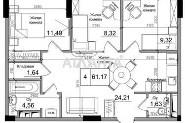 3-комнатная квартира по адресу 7 км овидиопольской дор. (площадь 61,2 м²) - Atlanta.ua - фото 20
