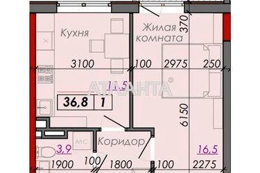 1-комнатная квартира по адресу Компасный пер. (площадь 37,4 м²) - Atlanta.ua - фото 13