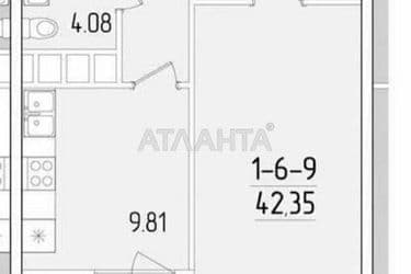 1-room apartment apartment by the address st. Krasnova (area 42,4 m²) - Atlanta.ua - photo 9