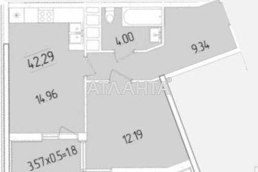 1-комнатная квартира по адресу ул. Краснова (площадь 42,3 м²) - Atlanta.ua - фото 8