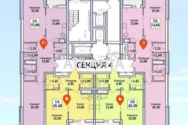 1-room apartment apartment by the address st. Geroev Krut Tereshkovoy (area 45,4 m²) - Atlanta.ua - photo 8