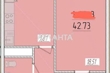1-комнатная квартира по адресу ул. Краснова (площадь 43 м²) - Atlanta.ua - фото 7