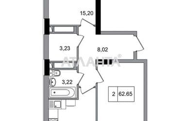2-rooms apartment apartment by the address st. 7 km ovidiopolskoy dor (area 62,7 m²) - Atlanta.ua - photo 32