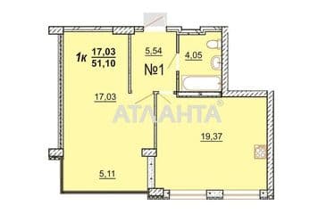 1-комнатная квартира по адресу ул. Бочарова ген. (площадь 52,1 м²) - Atlanta.ua - фото 8