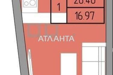 1-room apartment apartment by the address st. Pishonovskaya (area 28,1 m²) - Atlanta.ua - photo 10