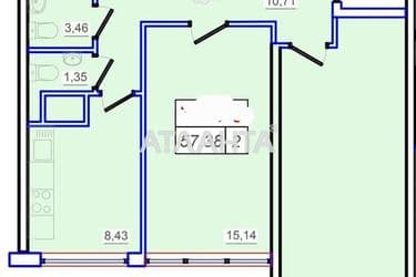 2-комнатная квартира по адресу ул. Жемчужная (площадь 57,4 м²) - Atlanta.ua - фото 7