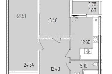 2-rooms apartment apartment by the address st. Krasnova (area 69,7 m²) - Atlanta.ua - photo 12