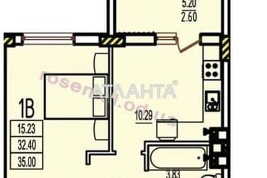 1-room apartment apartment by the address st. Stroitelnaya (area 37,6 m²) - Atlanta.ua - photo 16