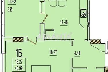 1-room apartment apartment by the address st. Stroitelnaya (area 52,5 m²) - Atlanta.ua - photo 17