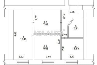 2-к apartment on street prosp  Pobedy v Svyatoshine - Atlanta.ua
