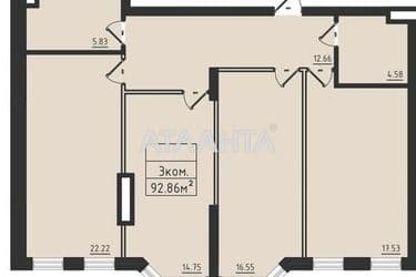 3-rooms apartment apartment by the address st. Dacha Kovalevskogo Amundsena (area 91,6 m²) - Atlanta.ua - photo 16