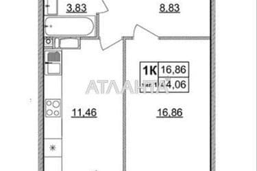 1-к квартира на вулиці Пригородная на Теремках - Atlanta.ua - фото 13