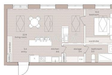 1-room apartment apartment by the address st. Gogolya (area 55,2 m²) - Atlanta.ua - photo 8