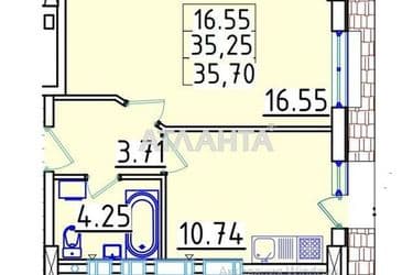 1-room apartment apartment by the address st. Lyustdorfskaya dor Chernomorskaya dor (area 35,9 m²) - Atlanta.ua - photo 17