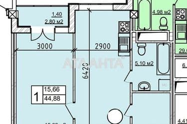 1-room apartment apartment by the address st. Geranevaya (area 45 m²) - Atlanta.ua - photo 31
