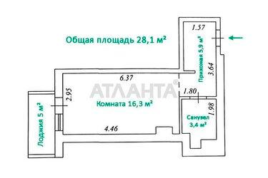 1-room apartment apartment by the address st. Pedagogicheskaya (area 28,1 m²) - Atlanta.ua - photo 15