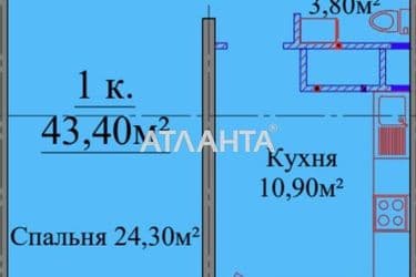 1-кімнатна квартира за адресою вул. Жаботинського (площа 43 м²) - Atlanta.ua - фото 12