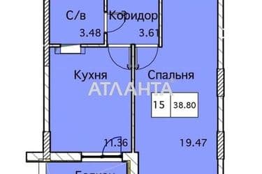 1-room apartment apartment by the address st. Sakharova (area 39 m²) - Atlanta.ua - photo 14