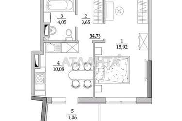 1-room apartment apartment by the address st. Vilyamsa ak (area 36,6 m²) - Atlanta.ua - photo 20