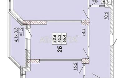 2-rooms apartment apartment by the address st. Ovidiopolskaya dor (area 66,4 m²) - Atlanta.ua - photo 11