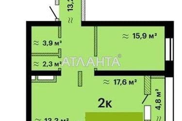 2-комнатная квартира по адресу ул. Жаботинского (площадь 70,0 м2) - Atlanta.ua - фото 12