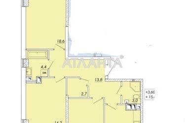 3-rooms apartment apartment by the address st. Ovidiopolskaya dor (area 88,1 m²) - Atlanta.ua - photo 14