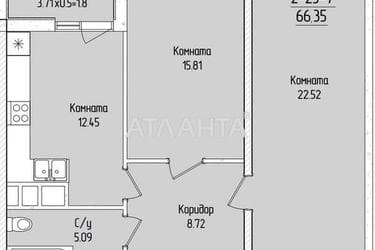 2-комнатная квартира по адресу ул. Краснова (площадь 66,4 м²) - Atlanta.ua - фото 14