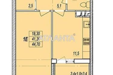 1-room apartment apartment by the address st. Prokhorovskaya Khvorostina (area 44,7 m²) - Atlanta.ua - photo 12