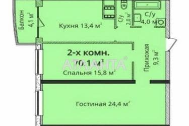 2-rooms apartment apartment by the address st. Gagarina pr (area 74 m²) - Atlanta.ua - photo 41