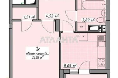 1-кімнатна квартира за адресою вул. Воробйова ак. (площа 35,3 м2) - Atlanta.ua - фото 20