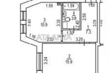 1-room apartment apartment by the address st. Tulskaya (area 37,8 m²) - Atlanta.ua - photo 15
