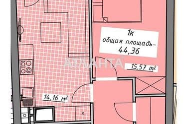 1-комнатная квартира по адресу Курортный пер. (площадь 44,4 м²) - Atlanta.ua - фото 18